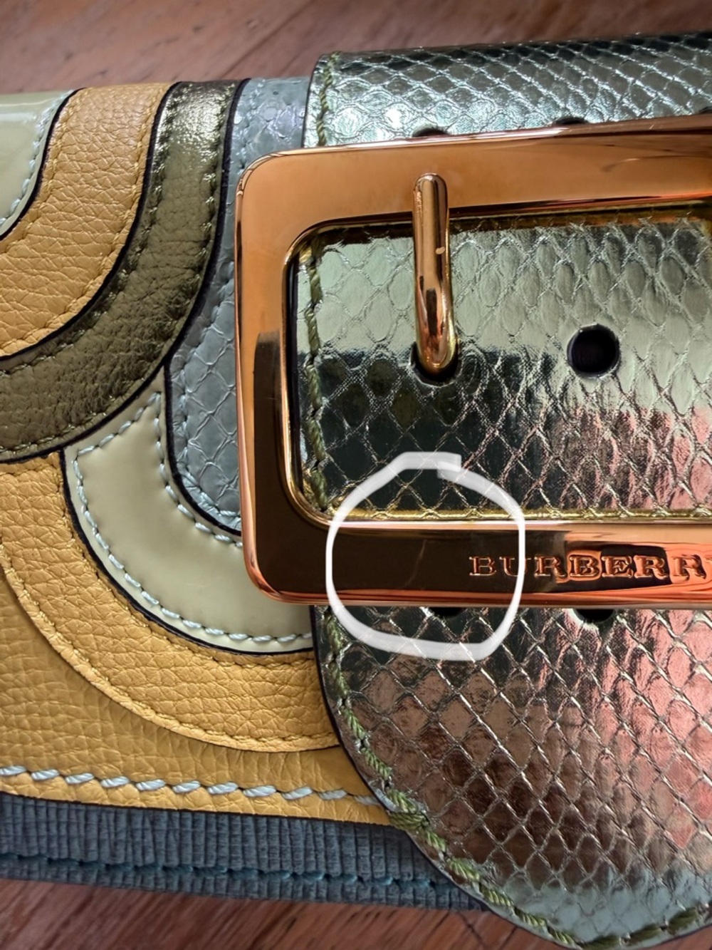 Burberry multicolor Leather shoulder/ Cross Body with Gold Logo - Picture 11 of 15